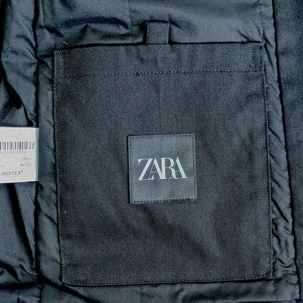 Zara // Pocket Overshirt // Black // S